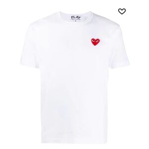 Comme Des Garçons Play T-shirt - White with red heart